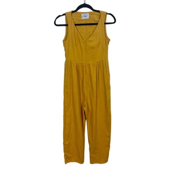 Loup NYC Canary Lee Jumpsuit Doublecloth Cotton Zip Front - Picture 3 of 7